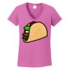 Women's Heavy Cotton 100% Cotton V Neck T Shirt Thumbnail