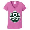 Women's Heavy Cotton 100% Cotton V Neck T Shirt Thumbnail