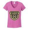 Women's Heavy Cotton 100% Cotton V Neck T Shirt Thumbnail