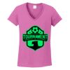 Women's Heavy Cotton 100% Cotton V Neck T Shirt Thumbnail