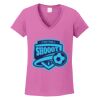 Women's Heavy Cotton 100% Cotton V Neck T Shirt Thumbnail