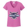 Women's Heavy Cotton 100% Cotton V Neck T Shirt Thumbnail
