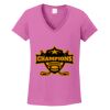 Women's Heavy Cotton 100% Cotton V Neck T Shirt Thumbnail