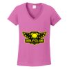 Women's Heavy Cotton 100% Cotton V Neck T Shirt Thumbnail