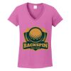 Women's Heavy Cotton 100% Cotton V Neck T Shirt Thumbnail