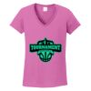 Women's Heavy Cotton 100% Cotton V Neck T Shirt Thumbnail