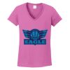 Women's Heavy Cotton 100% Cotton V Neck T Shirt Thumbnail