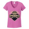 Women's Heavy Cotton 100% Cotton V Neck T Shirt Thumbnail