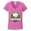Women's Heavy Cotton 100% Cotton V Neck T Shirt Thumbnail