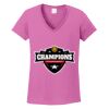 Women's Heavy Cotton 100% Cotton V Neck T Shirt Thumbnail