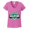 Women's Heavy Cotton 100% Cotton V Neck T Shirt Thumbnail