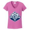 Women's Heavy Cotton 100% Cotton V Neck T Shirt Thumbnail