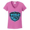 Women's Heavy Cotton 100% Cotton V Neck T Shirt Thumbnail