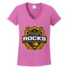 Women's Heavy Cotton 100% Cotton V Neck T Shirt Thumbnail