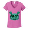 Women's Heavy Cotton 100% Cotton V Neck T Shirt Thumbnail