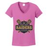 Women's Heavy Cotton 100% Cotton V Neck T Shirt Thumbnail